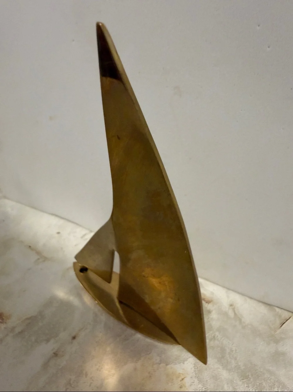 Vintage sail boat  solid brass figurine  Home Accents